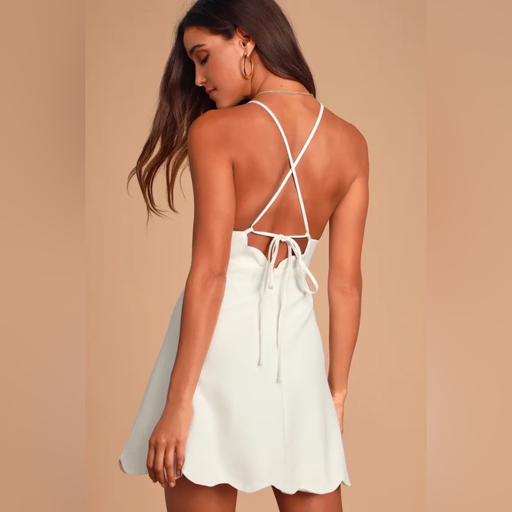 Lulu’s Play On Curves Ivory Dress